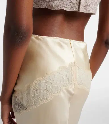 Dolce & Gabbana Lace-trimmed silk-blend satin slip skirt | Thumbnail 6 Dolce & Gabbana Lace-trimmed silk-blend satin slip skirt | Thumbnail 6