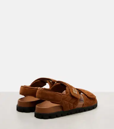 Miu Miu Quilted suede sandals | Thumbnail 4 Miu Miu Quilted suede sandals | Thumbnail 4