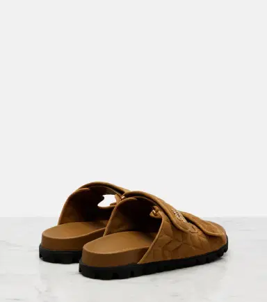 Miu Miu Quilted suede slides | Thumbnail 3 Miu Miu Quilted suede slides | Thumbnail 3