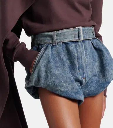 Magda Butrym Belted denim shorts | Thumbnail 3 Magda Butrym Belted denim shorts | Thumbnail 3