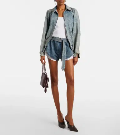 Magda Butrym Belted denim shorts | Thumbnail 5 Magda Butrym Belted denim shorts | Thumbnail 5