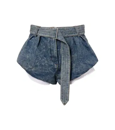 Magda Butrym Belted denim shorts | Thumbnail 1 Magda Butrym Belted denim shorts | Thumbnail 1