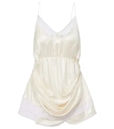 Magda Butrym Lace-trimmed minidress | Thumbnail 1 Magda Butrym Lace-trimmed minidress | Thumbnail 1