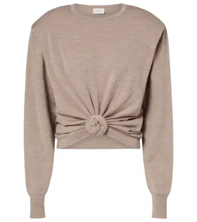Magda Butrym Knot-detail wool sweater | Thumbnail 1 Magda Butrym Knot-detail wool sweater | Thumbnail 1
