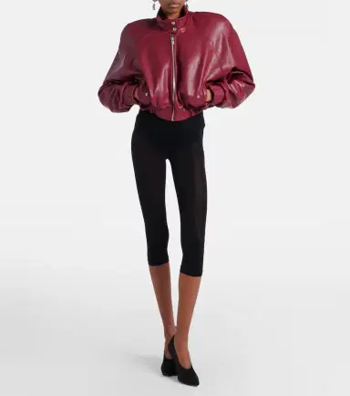 Magda Butrym Cropped leather jacket | Thumbnail 2 Magda Butrym Cropped leather jacket | Thumbnail 2