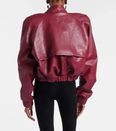 Magda Butrym Cropped leather jacket | Thumbnail 3 Magda Butrym Cropped leather jacket | Thumbnail 3