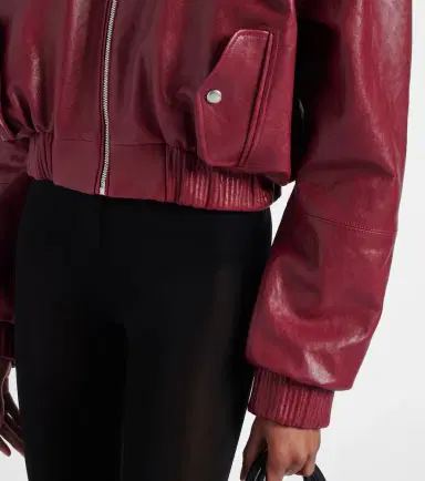 Magda Butrym Cropped leather jacket | Thumbnail 4 Magda Butrym Cropped leather jacket | Thumbnail 4
