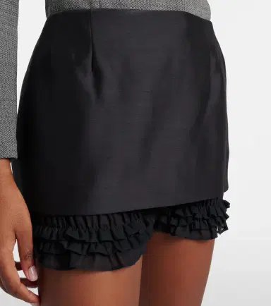 Magda Butrym Ruffled wool and silk skort | Thumbnail 5 Magda Butrym Ruffled wool and silk skort | Thumbnail 5