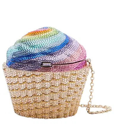 Judith Leiber Couture Rainbow Cupcake crystal-embellished clutch | Thumbnail 1 Judith Leiber Couture Rainbow Cupcake crystal-embellished clutch | Thumbnail 1