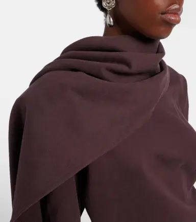 Magda Butrym Draped scarf-detail cotton sweatshirt | Thumbnail 3 Magda Butrym Draped scarf-detail cotton sweatshirt | Thumbnail 3