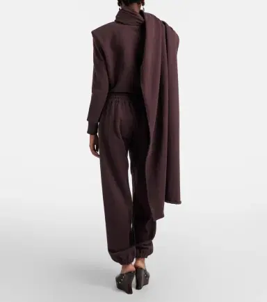 Magda Butrym Draped scarf-detail cotton sweatshirt | Thumbnail 6 Magda Butrym Draped scarf-detail cotton sweatshirt | Thumbnail 6