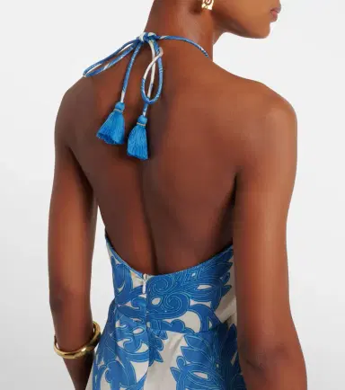 Poupette St Barth Stella printed satin maxi dress | Thumbnail 6 Poupette St Barth Stella printed satin maxi dress | Thumbnail 6