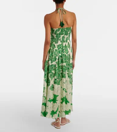 Poupette St Barth Avril floral halterneck satin maxi dress | Thumbnail 2 Poupette St Barth Avril floral halterneck satin maxi dress | Thumbnail 2