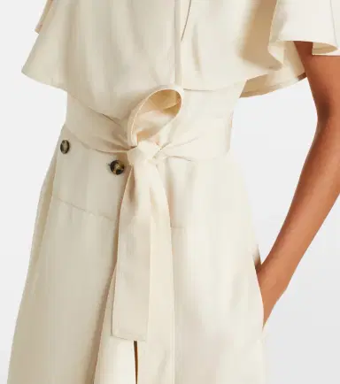 Proenza Schouler Isolde caped twill midi dress | Thumbnail 4 Proenza Schouler Isolde caped twill midi dress | Thumbnail 4