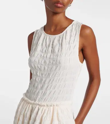 Proenza Schouler White Label Zoira shirred maxi dress | Thumbnail 4 Proenza Schouler White Label Zoira shirred maxi dress | Thumbnail 4