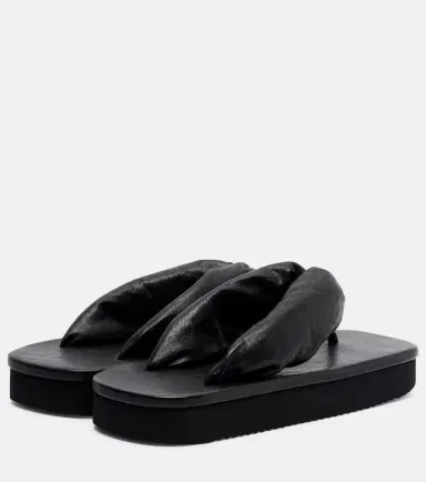 Rick Owens Leather platform thong sandals | Thumbnail 4 Rick Owens Leather platform thong sandals | Thumbnail 4