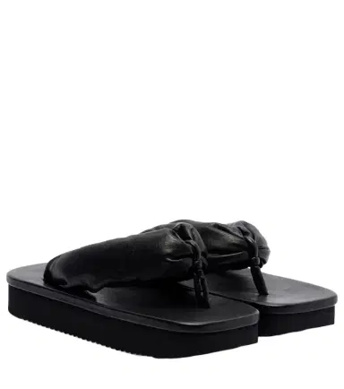 Rick Owens Leather platform thong sandals | Thumbnail 1 Rick Owens Leather platform thong sandals | Thumbnail 1