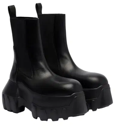 Rick Owens Beatle Mega Tractor leather Chelsea boots | Thumbnail 1 Rick Owens Beatle Mega Tractor leather Chelsea boots | Thumbnail 1