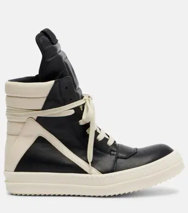Rick Owens Geobasket leather sneakers | Thumbnail 3 Rick Owens Geobasket leather sneakers | Thumbnail 3