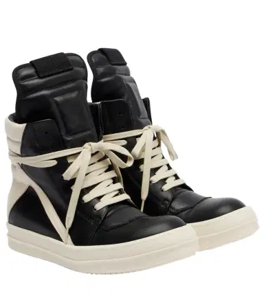 Rick Owens Geobasket leather sneakers | Thumbnail 1 Rick Owens Geobasket leather sneakers | Thumbnail 1