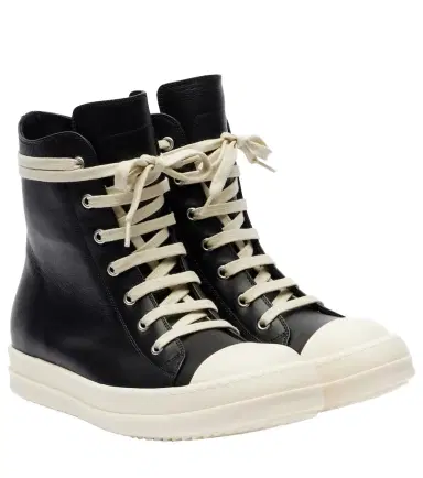 Rick Owens Leather high-top sneakers | Thumbnail 1 Rick Owens Leather high-top sneakers | Thumbnail 1