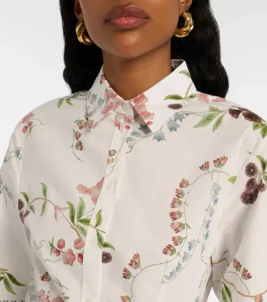 Erdem Floral cotton poplin shirt dress | Thumbnail 2 Erdem Floral cotton poplin shirt dress | Thumbnail 2