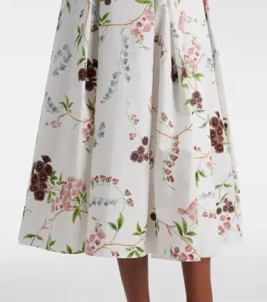 Erdem Floral pleated cotton poplin midi skirt | Thumbnail 6 Erdem Floral pleated cotton poplin midi skirt | Thumbnail 6