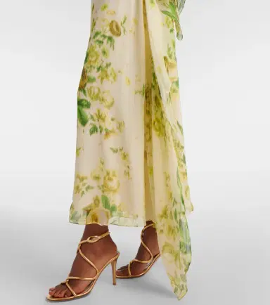 Erdem Draped floral silk creponne midi dress | Thumbnail 2 Erdem Draped floral silk creponne midi dress | Thumbnail 2