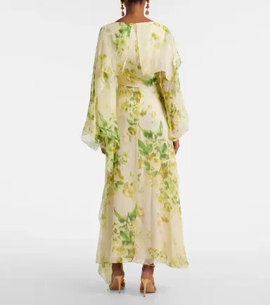 Erdem Draped floral silk creponne midi dress | Thumbnail 5 Erdem Draped floral silk creponne midi dress | Thumbnail 5