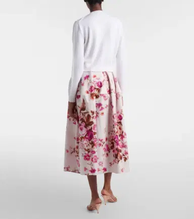 Erdem Floral cotton poplin midi skirt | Thumbnail 2 Erdem Floral cotton poplin midi skirt | Thumbnail 2