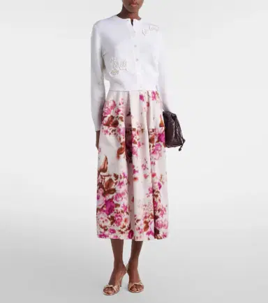Erdem Floral cotton poplin midi skirt | Thumbnail 4 Erdem Floral cotton poplin midi skirt | Thumbnail 4