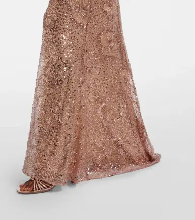 Elie Saab Belted sequined silk-blend gown | Thumbnail 4 Elie Saab Belted sequined silk-blend gown | Thumbnail 4