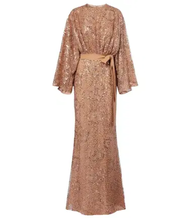 Elie Saab Belted sequined silk-blend gown | Thumbnail 1 Elie Saab Belted sequined silk-blend gown | Thumbnail 1