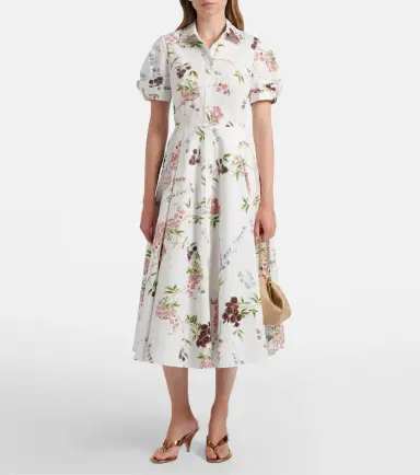 Erdem Floral cotton poplin shirt dress | Thumbnail 4 Erdem Floral cotton poplin shirt dress | Thumbnail 4