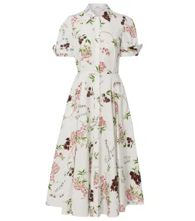 Erdem Floral cotton poplin shirt dress | Thumbnail 1 Erdem Floral cotton poplin shirt dress | Thumbnail 1
