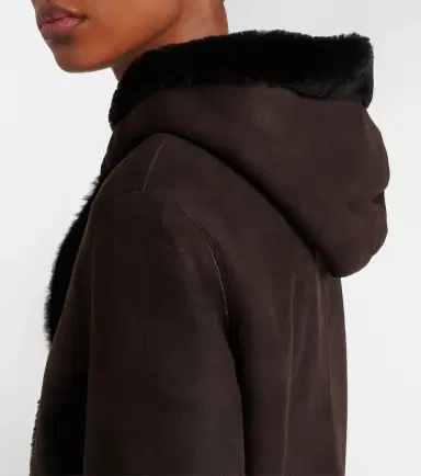 The Row Anaya hooded shearling-trimmed suede coat | Thumbnail 2 The Row Anaya hooded shearling-trimmed suede coat | Thumbnail 2