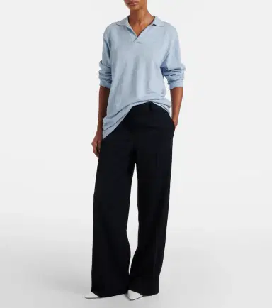 The Row Dender wool gabardine wide-leg pants | Thumbnail 2 The Row Dender wool gabardine wide-leg pants | Thumbnail 2