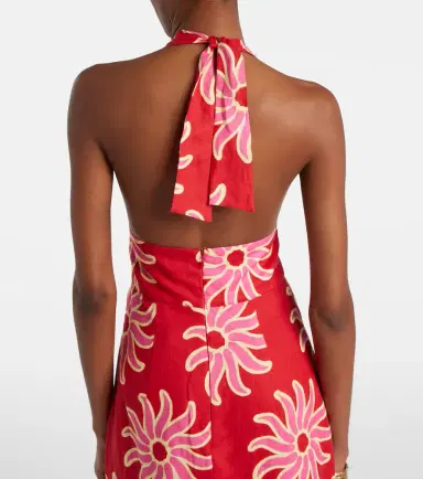 Cala de la Cruz Dasha printed halterneck linen maxi dress | Thumbnail 2 Cala de la Cruz Dasha printed halterneck linen maxi dress | Thumbnail 2