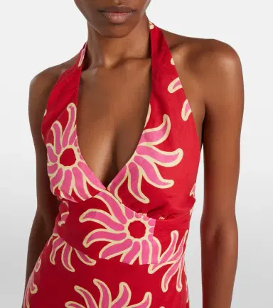 Cala de la Cruz Dasha printed halterneck linen maxi dress | Thumbnail 5 Cala de la Cruz Dasha printed halterneck linen maxi dress | Thumbnail 5