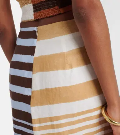 Cala de la Cruz Bruna striped linen midi skirt | Thumbnail 4 Cala de la Cruz Bruna striped linen midi skirt | Thumbnail 4