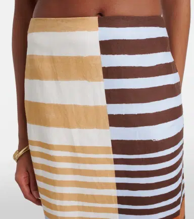 Cala de la Cruz Bruna striped linen midi skirt | Thumbnail 5 Cala de la Cruz Bruna striped linen midi skirt | Thumbnail 5