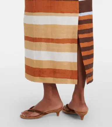 Cala de la Cruz Bruna striped linen midi skirt | Thumbnail 6 Cala de la Cruz Bruna striped linen midi skirt | Thumbnail 6