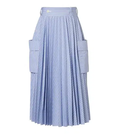 Sacai Striped cotton-blend midi skirt | Thumbnail 1 Sacai Striped cotton-blend midi skirt | Thumbnail 1