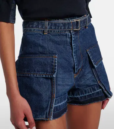 Sacai Belted denim shorts | Thumbnail 2 Sacai Belted denim shorts | Thumbnail 2
