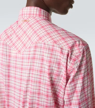 Versace Checked cotton poplin shirt | Thumbnail 4 Versace Checked cotton poplin shirt | Thumbnail 4