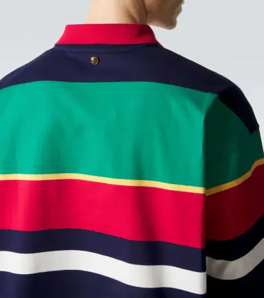 Versace Colorblocked cotton jersey polo sweatshirt | Thumbnail 2 Versace Colorblocked cotton jersey polo sweatshirt | Thumbnail 2