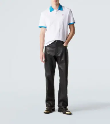 Versace Printed cotton piqué polo shirt | Thumbnail 3 Versace Printed cotton piqué polo shirt | Thumbnail 3