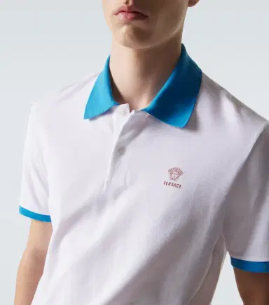 Versace Printed cotton piqué polo shirt | Thumbnail 5 Versace Printed cotton piqué polo shirt | Thumbnail 5