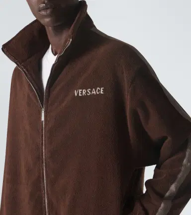 Versace Logo cotton terry zip-up sweatshirt | Thumbnail 3 Versace Logo cotton terry zip-up sweatshirt | Thumbnail 3