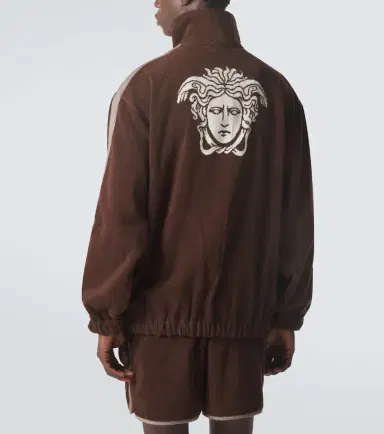 Versace Logo cotton terry zip-up sweatshirt | Thumbnail 5 Versace Logo cotton terry zip-up sweatshirt | Thumbnail 5